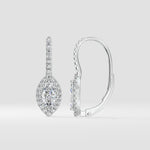 1 Ct Marquise Halo Huggies - House of Quadri