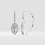 1 Ct Marquise Halo Huggies - House of Quadri