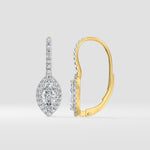 1 Ct Marquise Halo Huggies - House of Quadri
