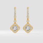 1 Ct Celia Cushion Danglers - House of Quadri