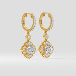1 Ct Celia Cushion Danglers - House of Quadri