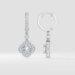 1 Ct Celia Cushion Danglers - House of Quadri
