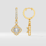 1 Ct Celia Cushion Danglers - House of Quadri
