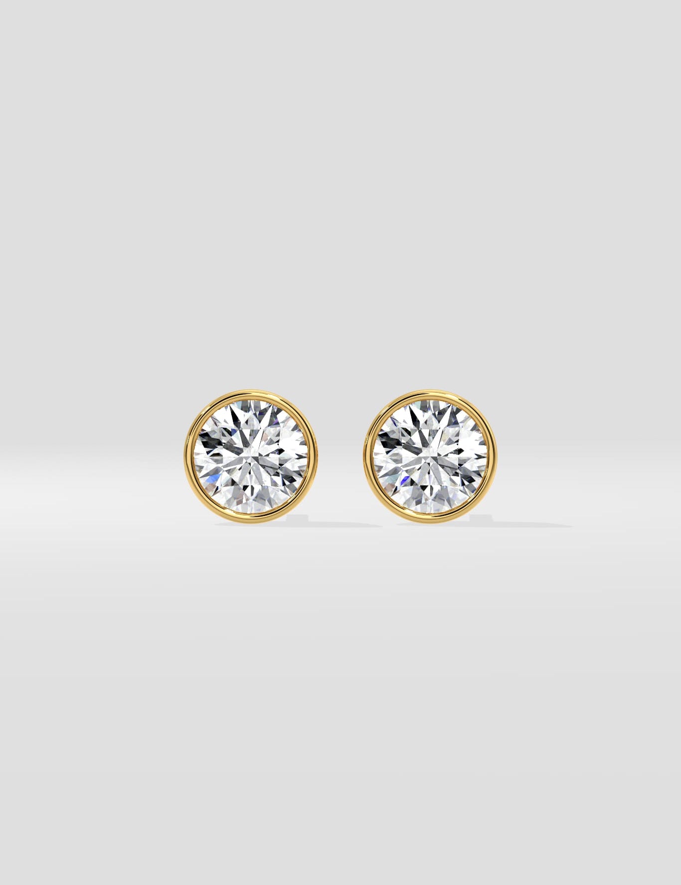 1 Ct Orb Bezel Studs - House of Quadri