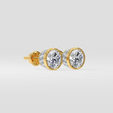 1 Ct Orb Bezel Studs - House of Quadri