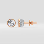 1 Ct Orb Bezel Studs - House of Quadri