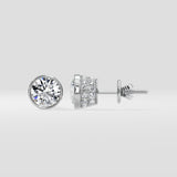 1 Ct Orb Bezel Studs