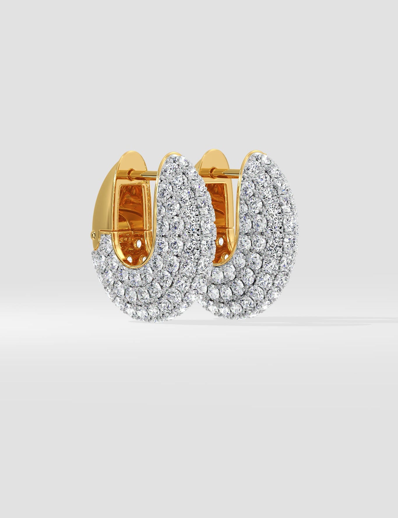 Dome Pavé Huggies - House of Quadri