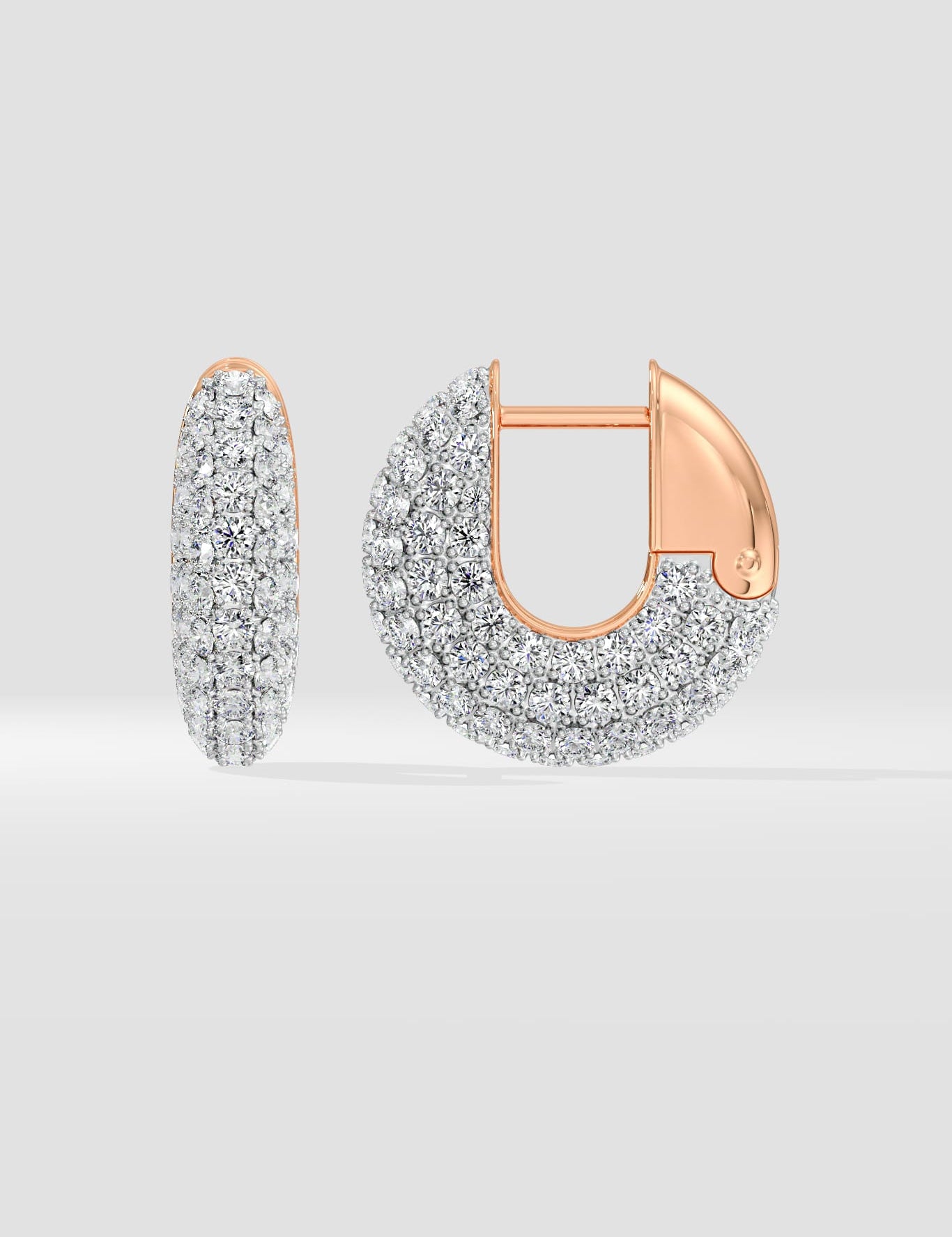 Dome Pavé Huggies - House of Quadri