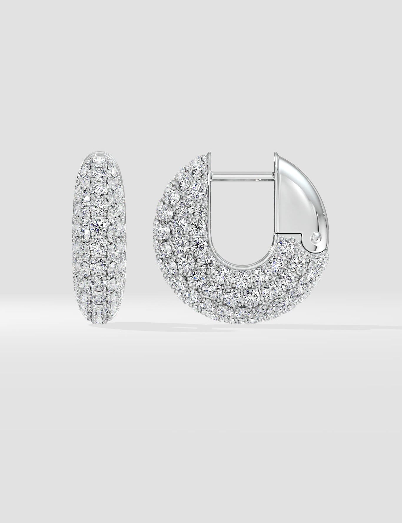 Dome Pavé Huggies - House of Quadri