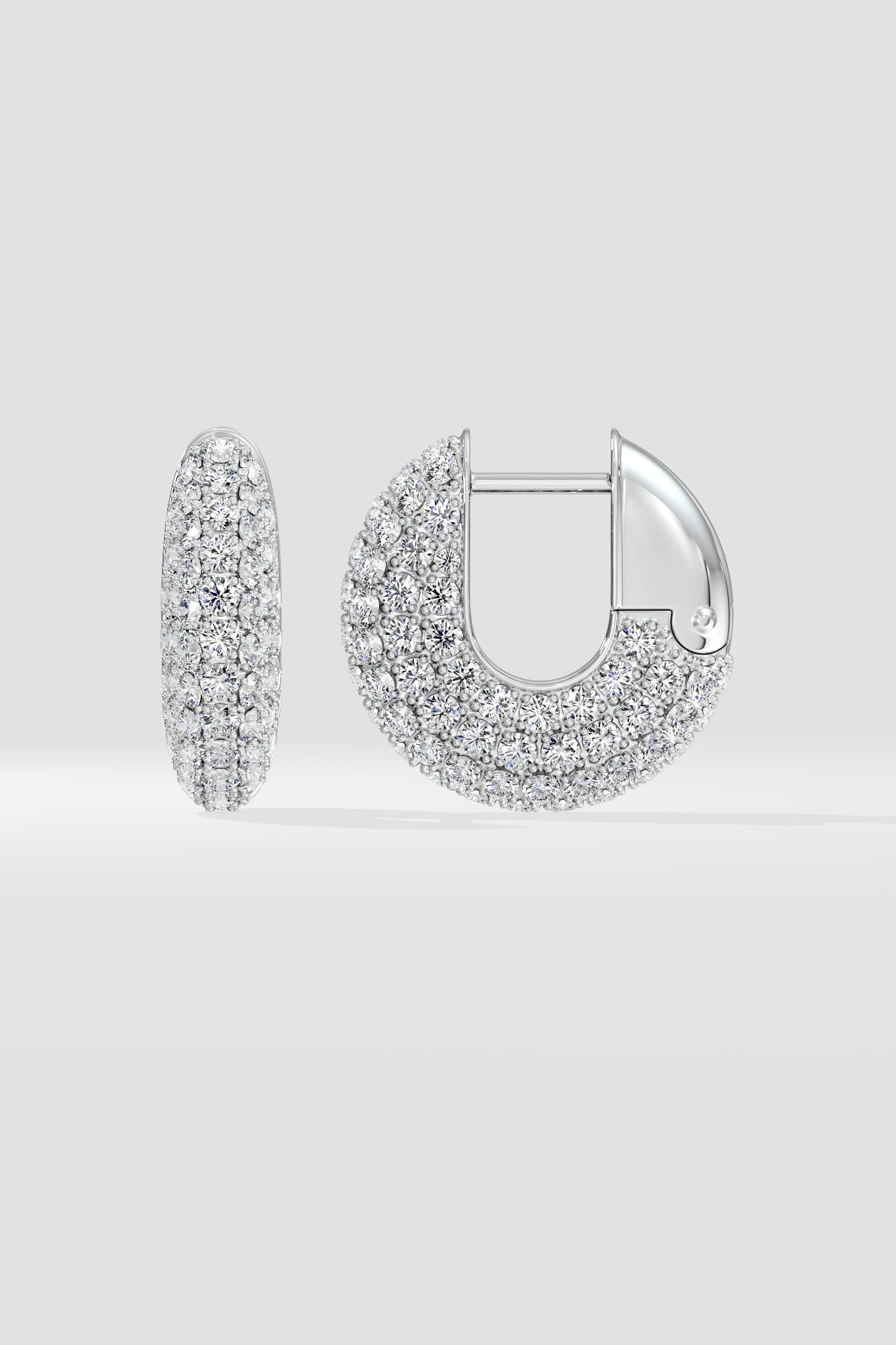 Dome Pavé Huggies - House of Quadri