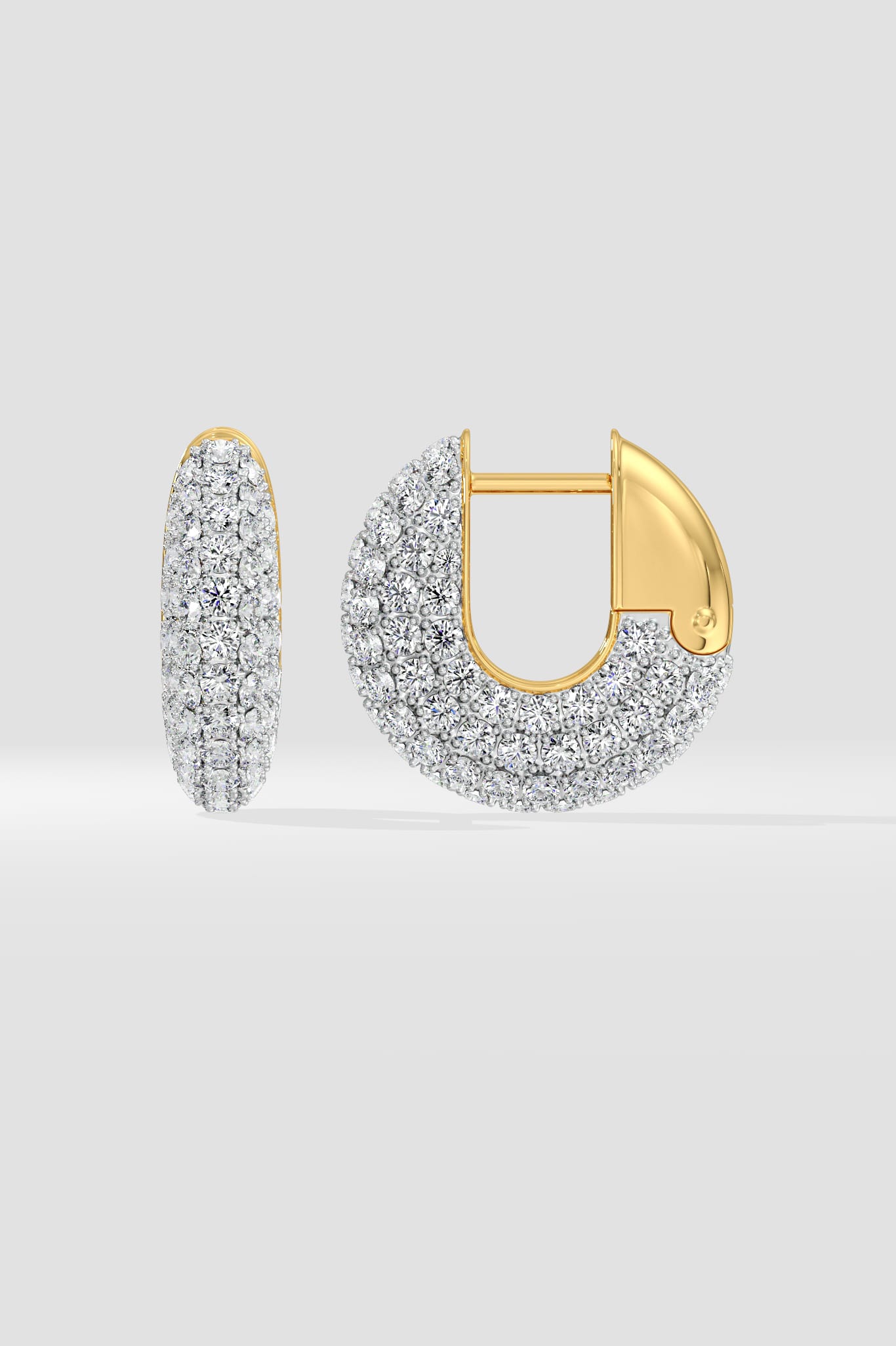 Dome Pavé Huggies - House of Quadri
