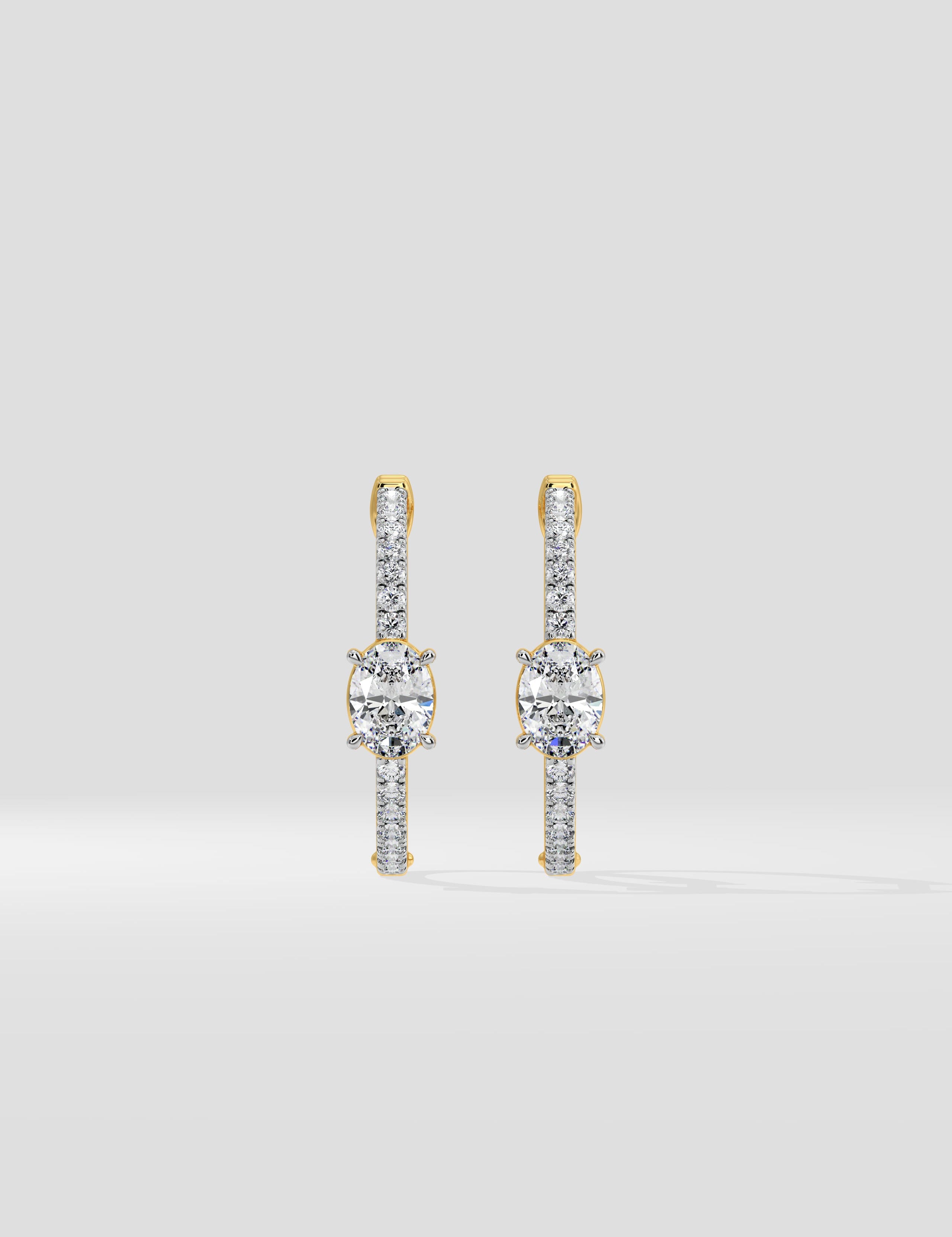 0.50 Ct Oval Anchor Huggies - House of Quadri