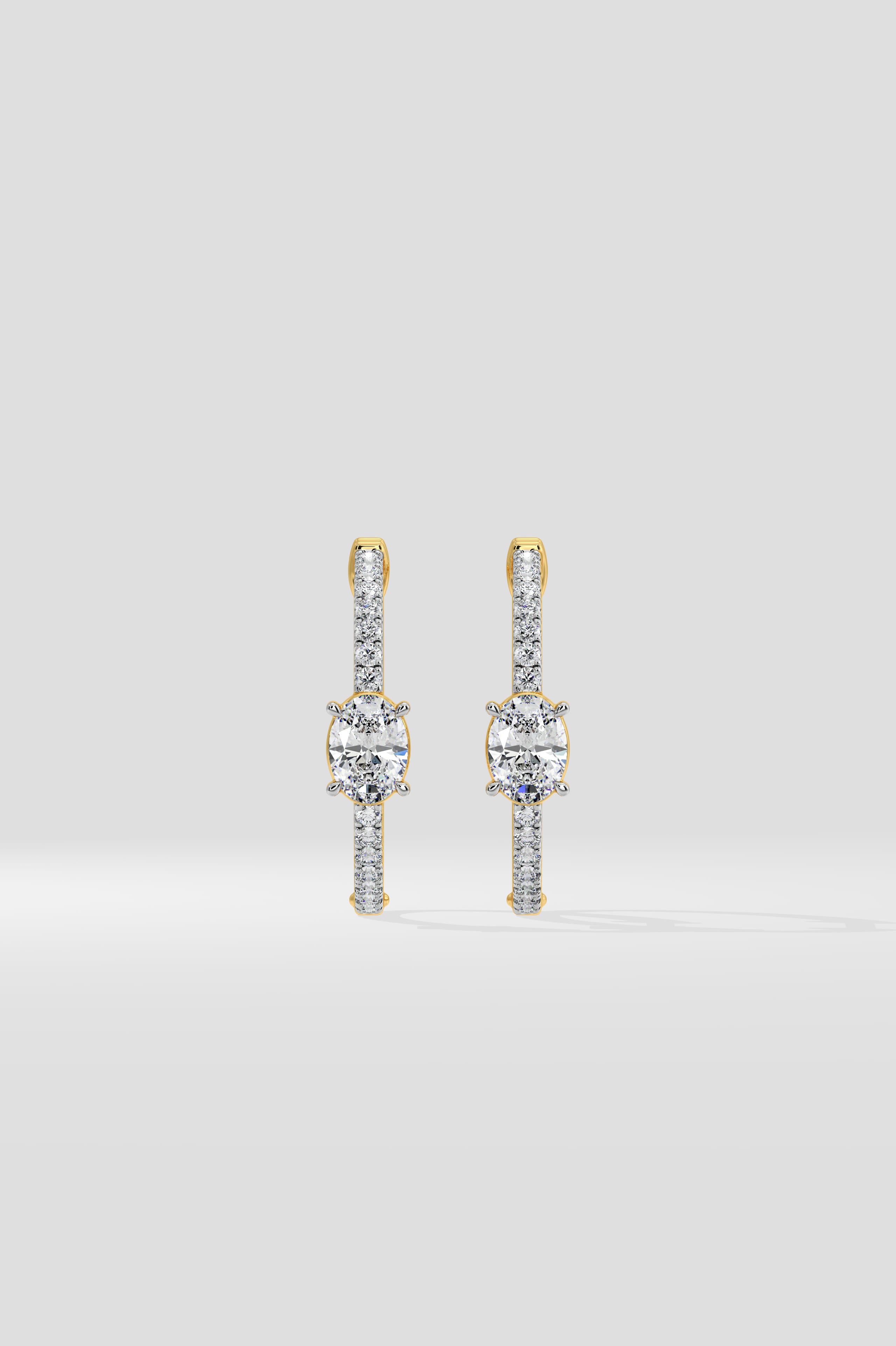 0.50 Ct Oval Anchor Huggies - House of Quadri