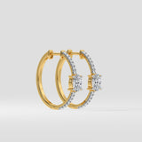0.50 Ct Oval Anchor Huggies - House of Quadri