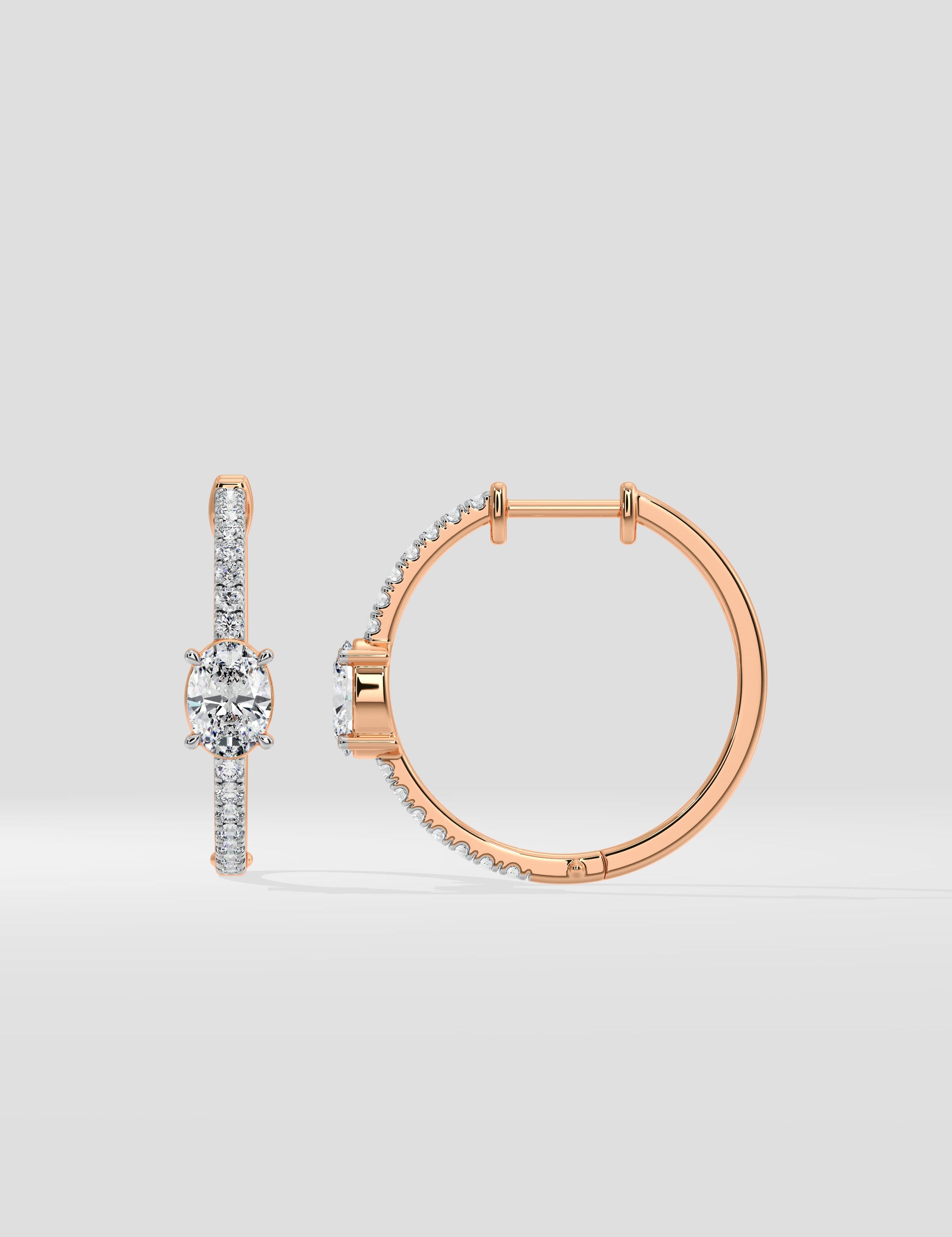 0.50 Ct Oval Anchor Huggies - House of Quadri