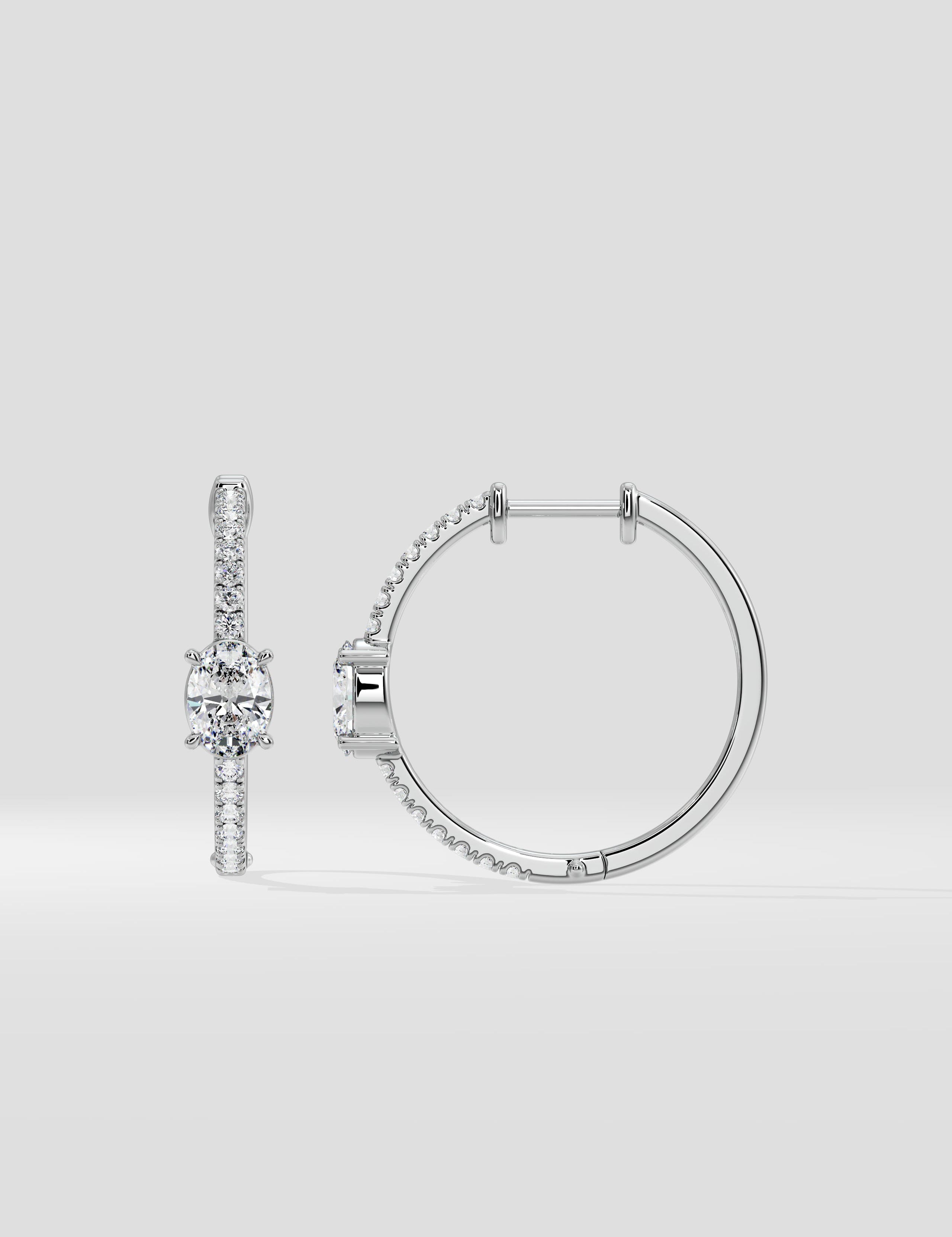 0.50 Ct Oval Anchor Huggies - House of Quadri