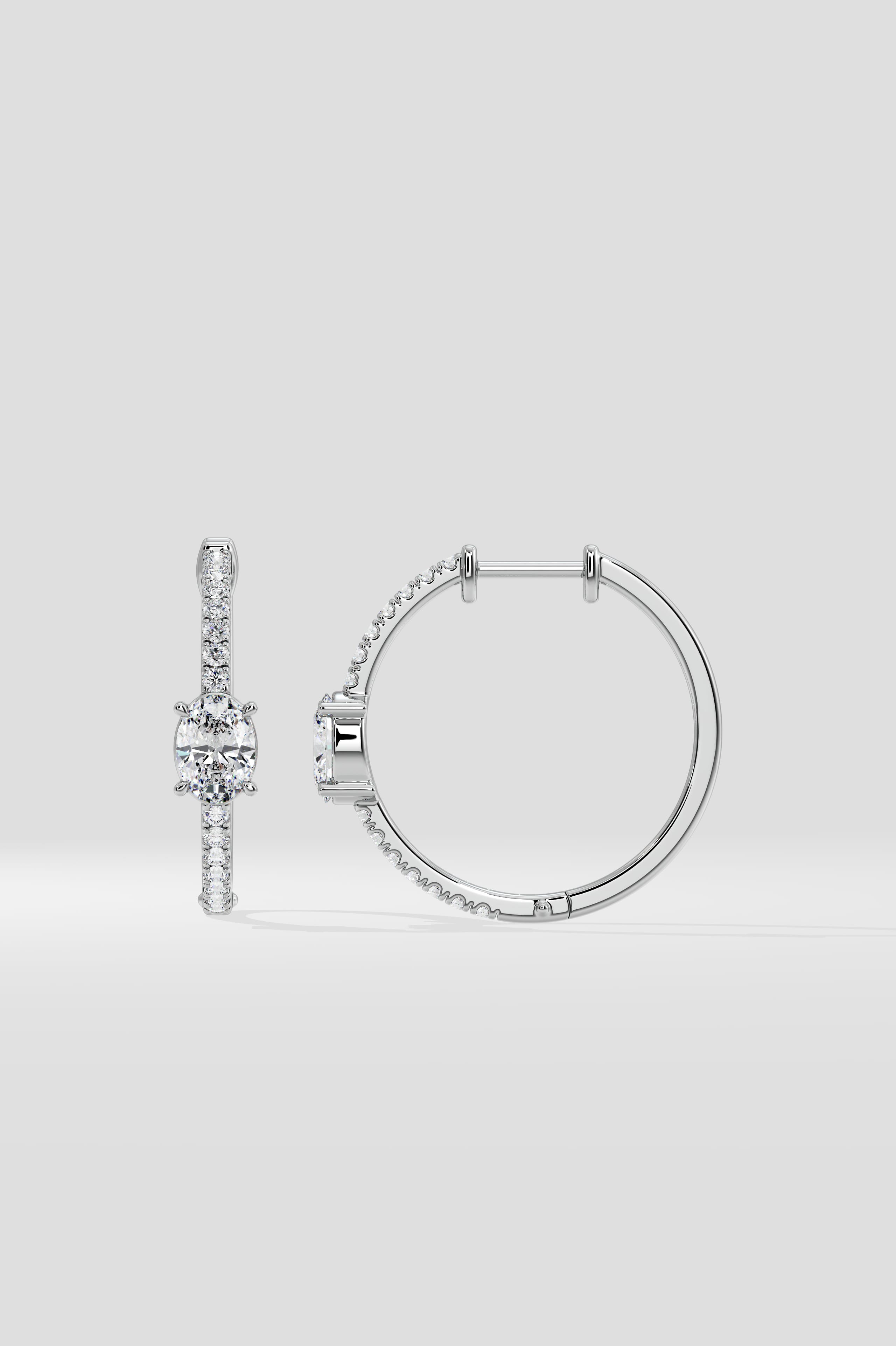 0.50 Ct Oval Anchor Huggies - House of Quadri