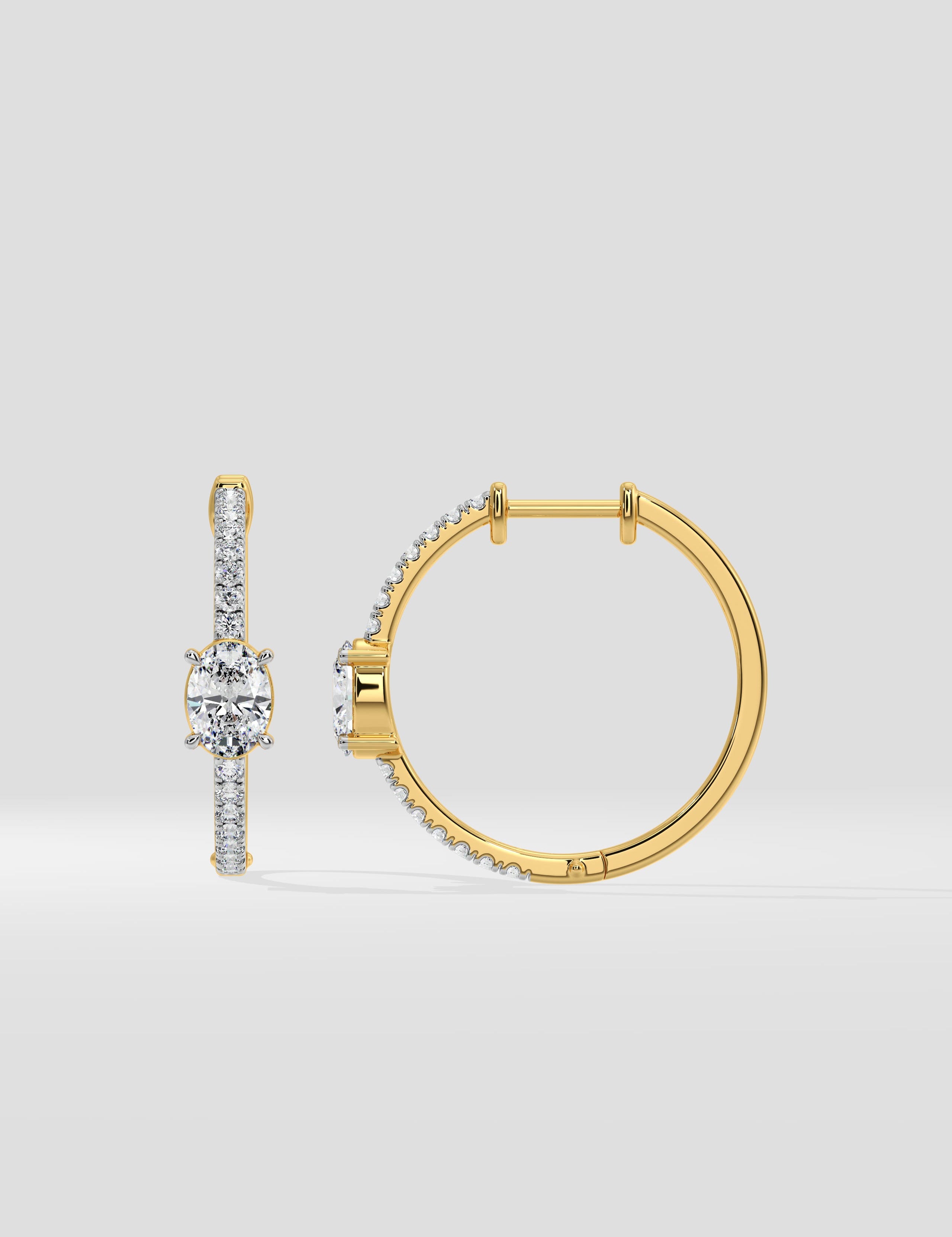 0.50 Ct Oval Anchor Huggies - House of Quadri
