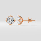 1.5 Ct Cushion Lotus Studs - House of Quadri