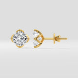 1.5 Ct Cushion Lotus Studs - House of Quadri