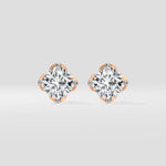 1.5 Ct Cushion Lotus Studs - House of Quadri