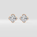 1.5 Ct Cushion Lotus Studs