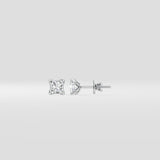 0.50 Ct Princess Lotus Studs