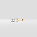 0.50 Ct Princess Lotus Studs