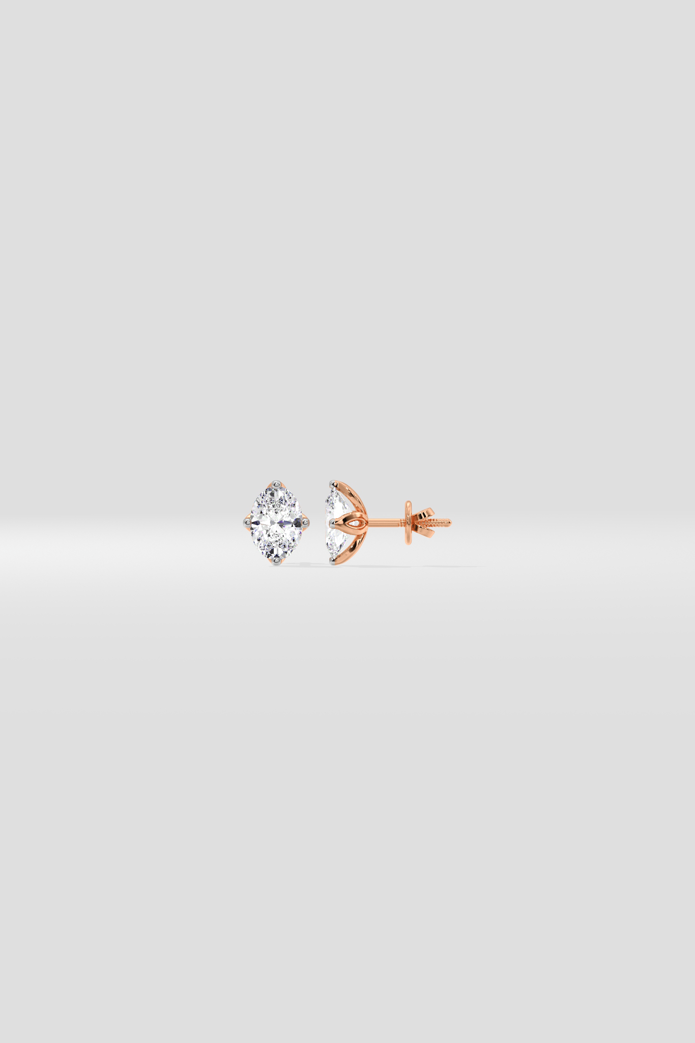 0.5 Ct Oval Studs - House of Quadri