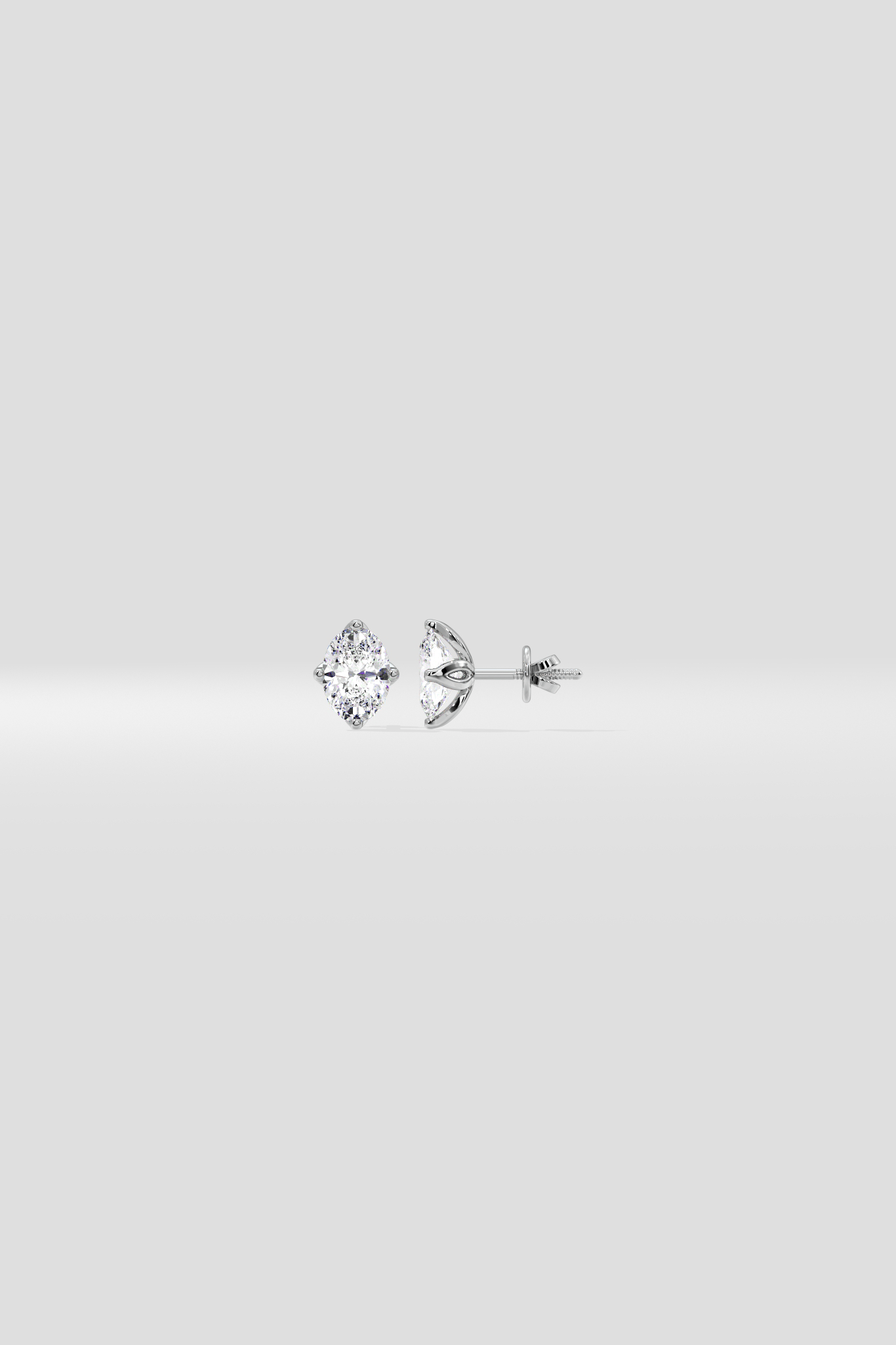 0.5 Ct Oval Studs - House of Quadri
