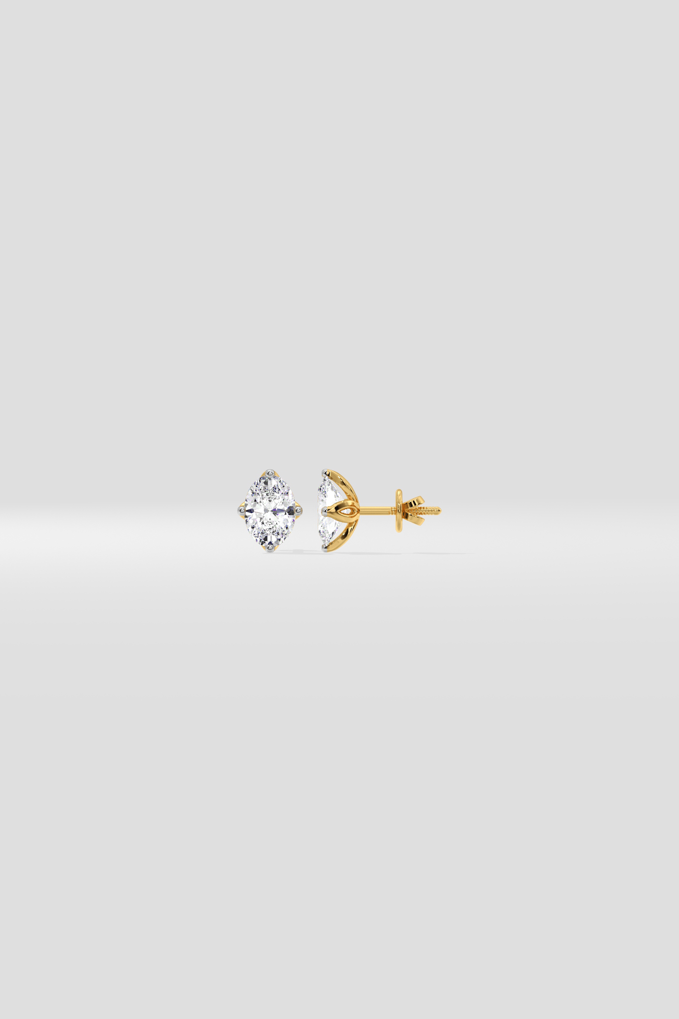 0.5 Ct Oval Studs - House of Quadri