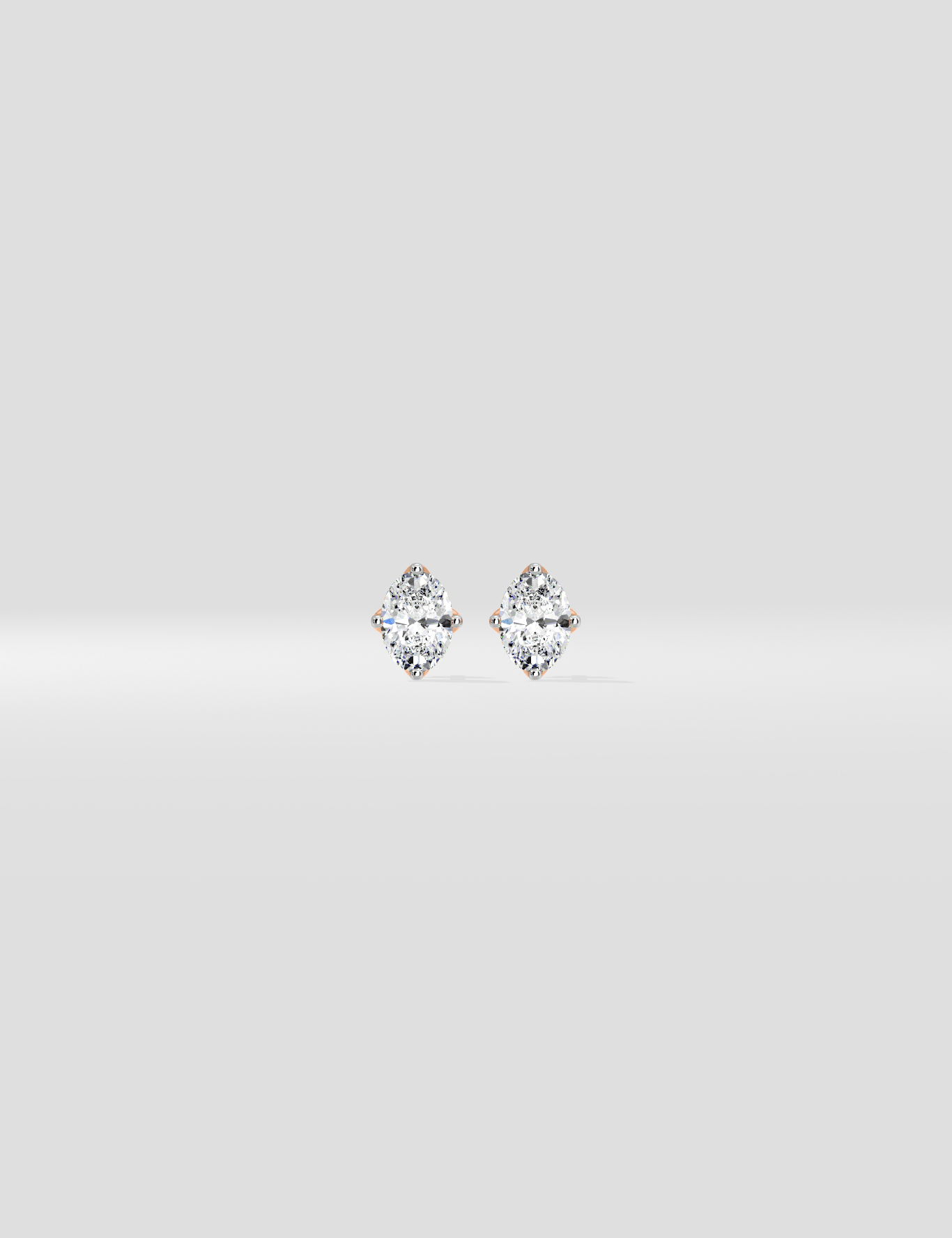 0.5 Ct Oval Studs - House of Quadri