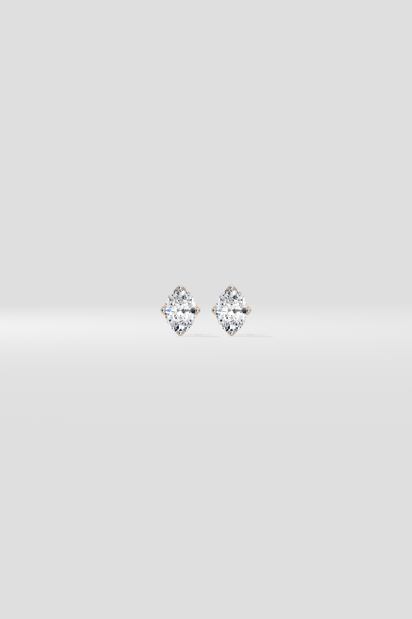 0.5 Ct Oval Studs - House of Quadri