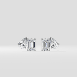 3 Ct Emerald & Pear Duo Studs - House of Quadri