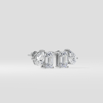3 Ct Emerald & Pear Duo Studs - House of Quadri