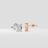 3 Ct Emerald & Pear Duo Studs - House of Quadri