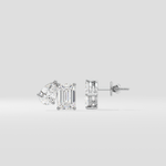 3 Ct Emerald & Pear Duo Studs - House of Quadri