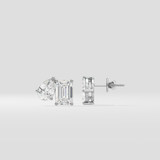 3 Ct Emerald & Pear Duo Studs - House of Quadri