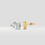 3 Ct Emerald & Pear Duo Studs - House of Quadri