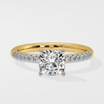 1.5 ct Cushion Hidden Halo Ring - House Of Quadri