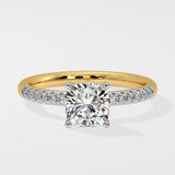 1.5 ct Cushion Hidden Halo Ring - House Of Quadri