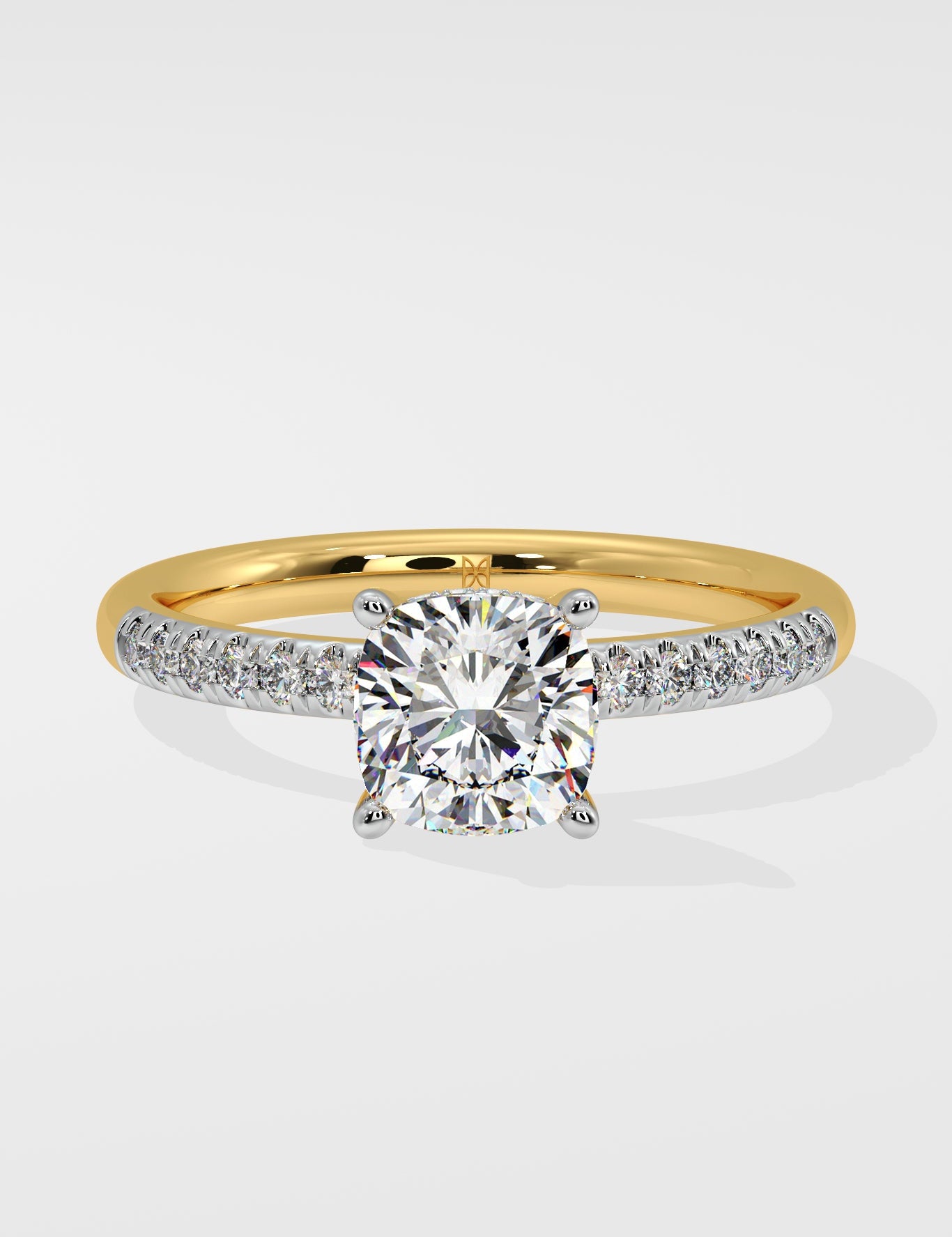 1.5 ct Cushion Hidden Halo Ring - House Of Quadri