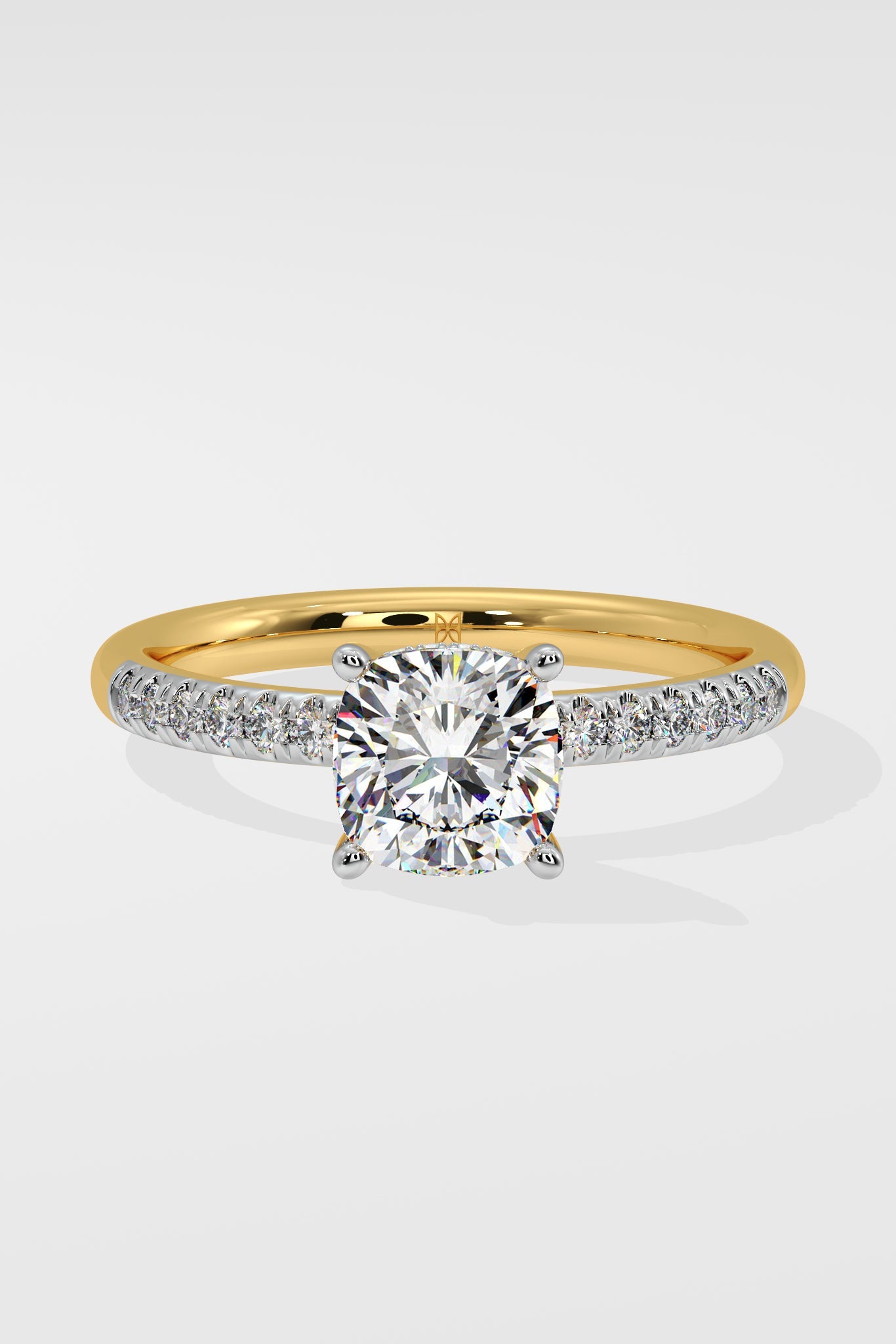 1.5 ct Cushion Hidden Halo Ring - House Of Quadri