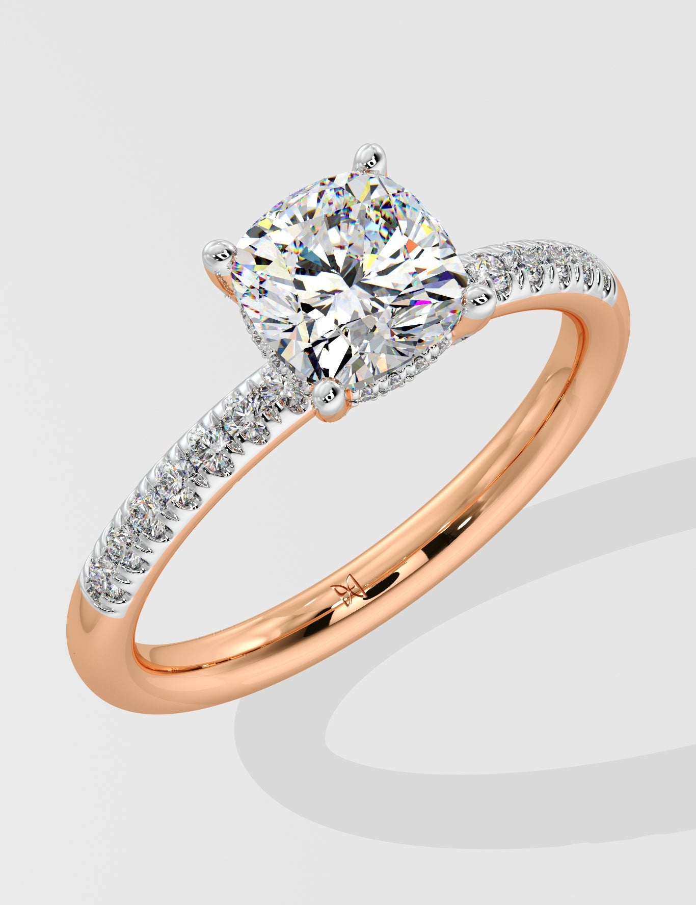1.5 ct Cushion Hidden Halo Ring - House Of Quadri
