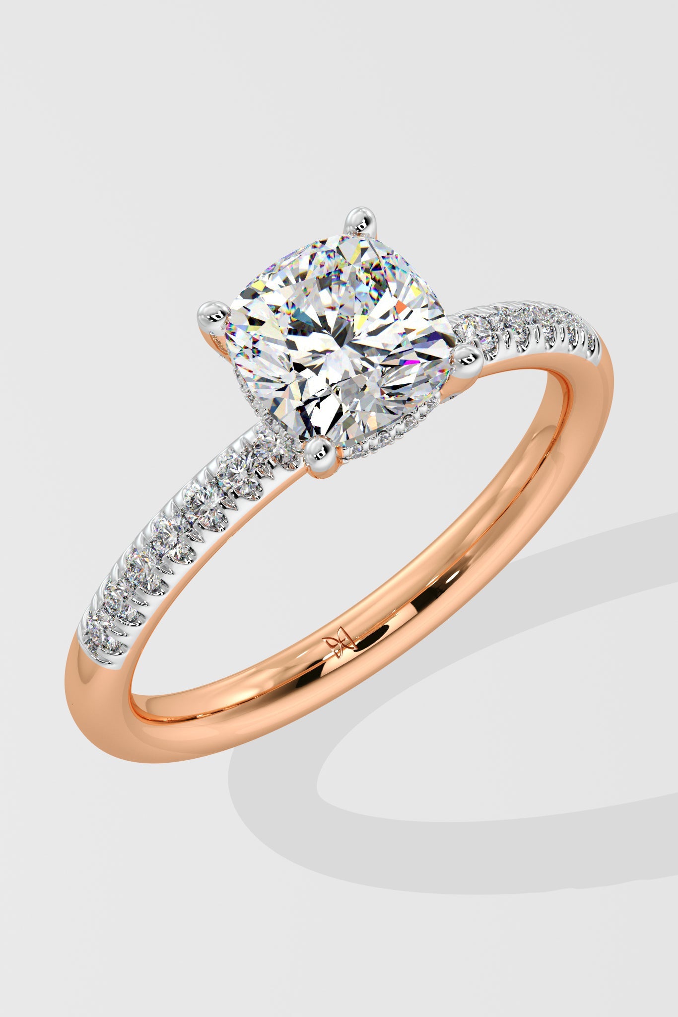 1.5 ct Cushion Hidden Halo Ring - House Of Quadri