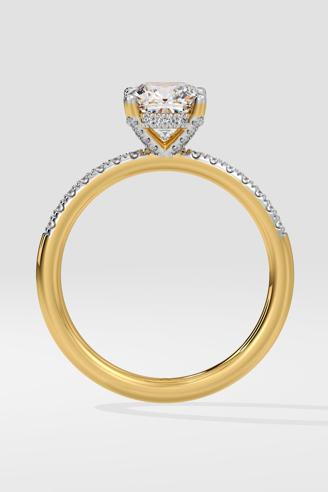 1.5 ct Cushion Hidden Halo Ring - House Of Quadri