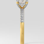 1.5 ct Cushion Hidden Halo Ring - House Of Quadri