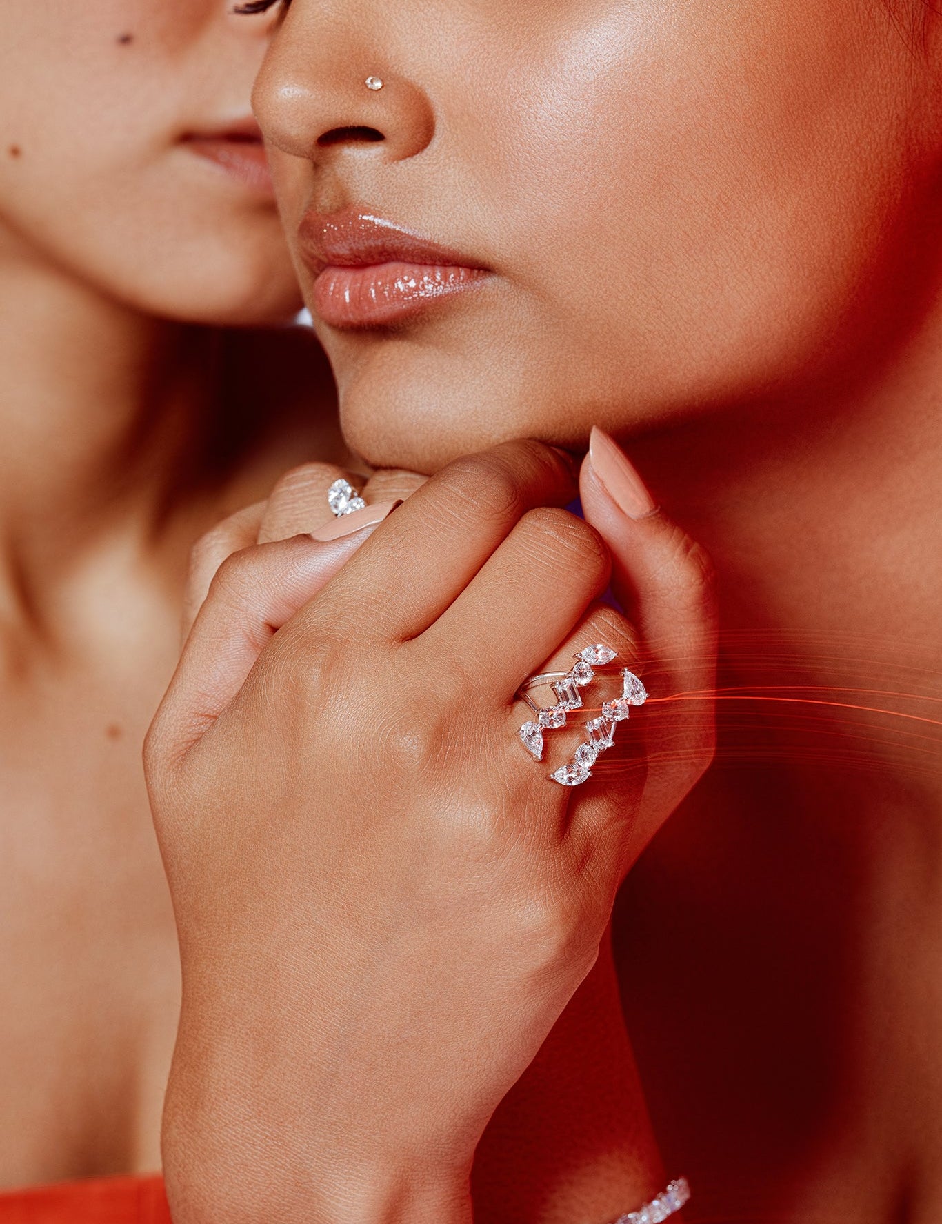 Illuminate Vertical Gap Ring - House Of Quadri