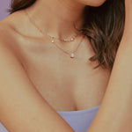 Stellar 2 Layered Arrayed Solitaire Necklace - House Of Quadri